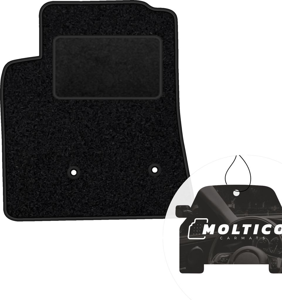 moto-MOLTICO Fahrer Fußmatte Auto Velours Fahrerseite Autoteppiche Schwarz Fahrermatte 1-teilig passend für Mitsubishi Pajero 2007-2021
