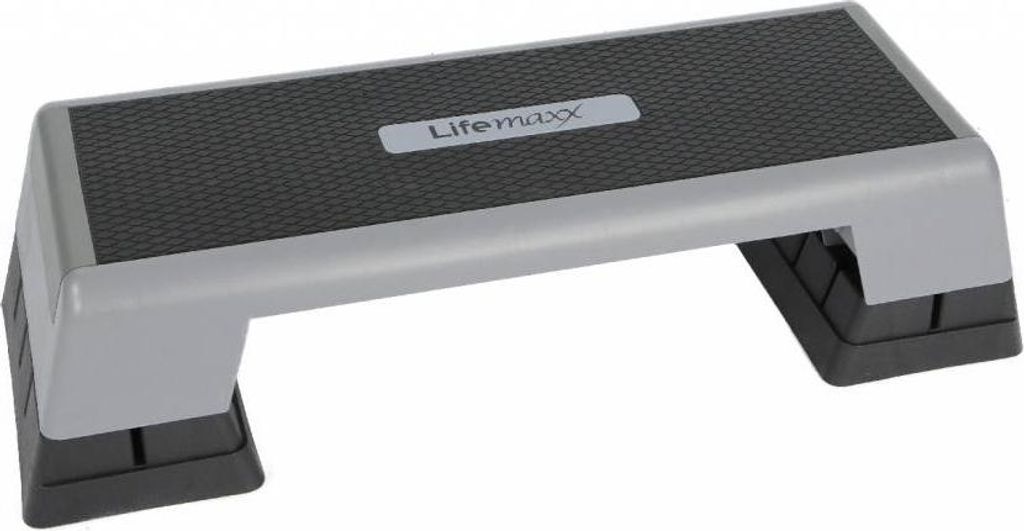 Lifemaxx Verstellbarer Aerobic Step Pro, 3 Höhen, 90x35 cm Antirutsch