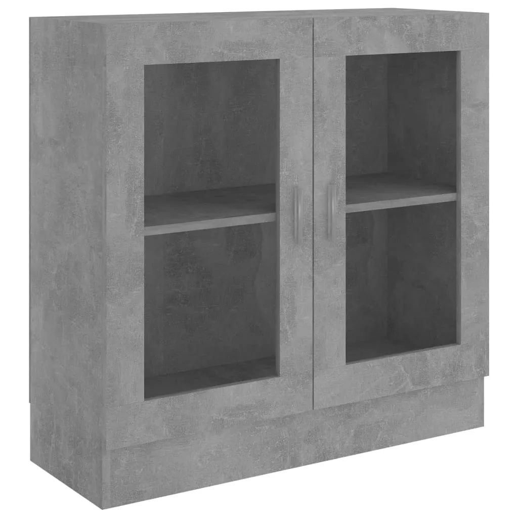 SYFAX™ Mobile Vetrina 2 Ante Grigio Cemento - Salvaspazio 80 cm