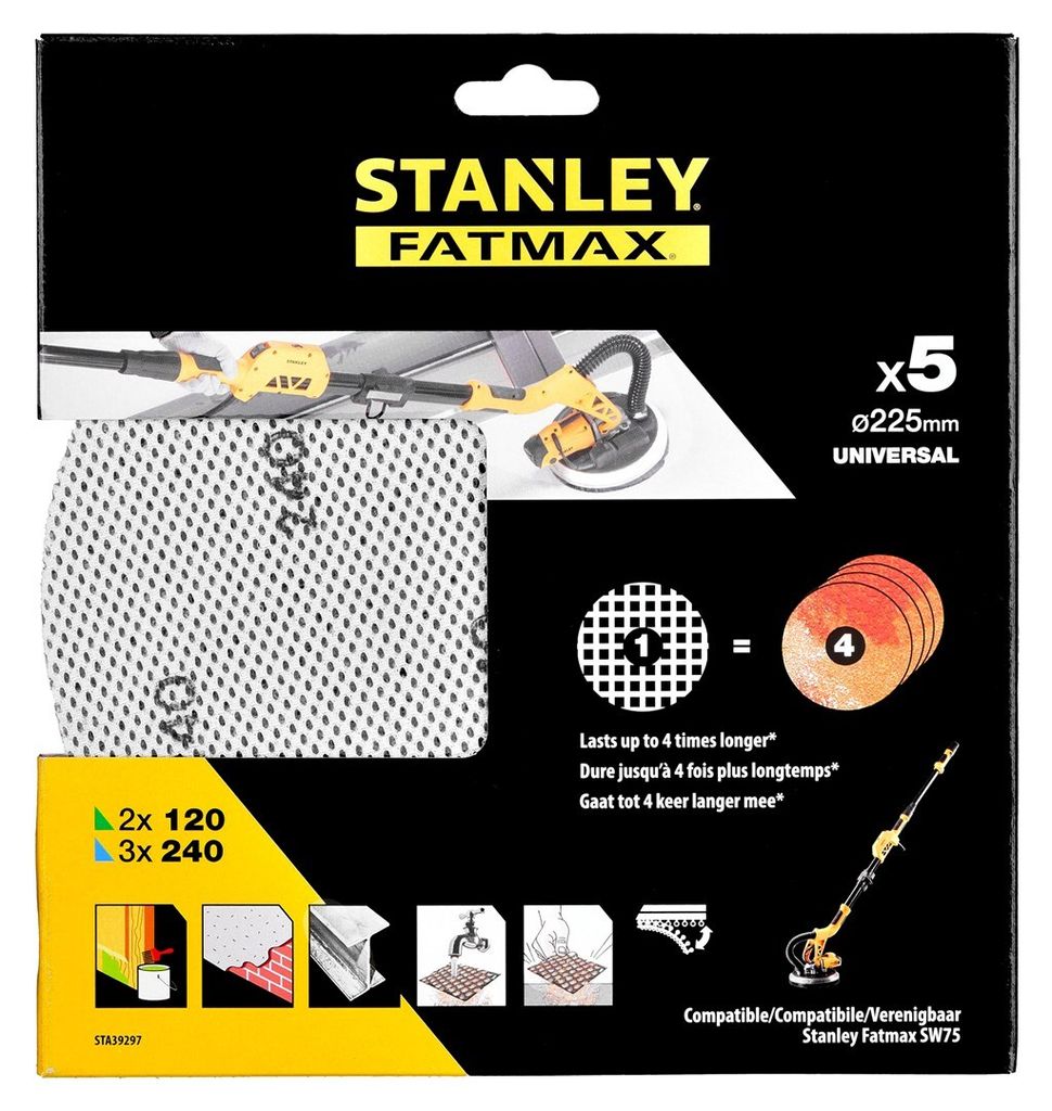 Brusný papír 2x120g/3x240g STANLEY STA39297P Obrázek produktu 
