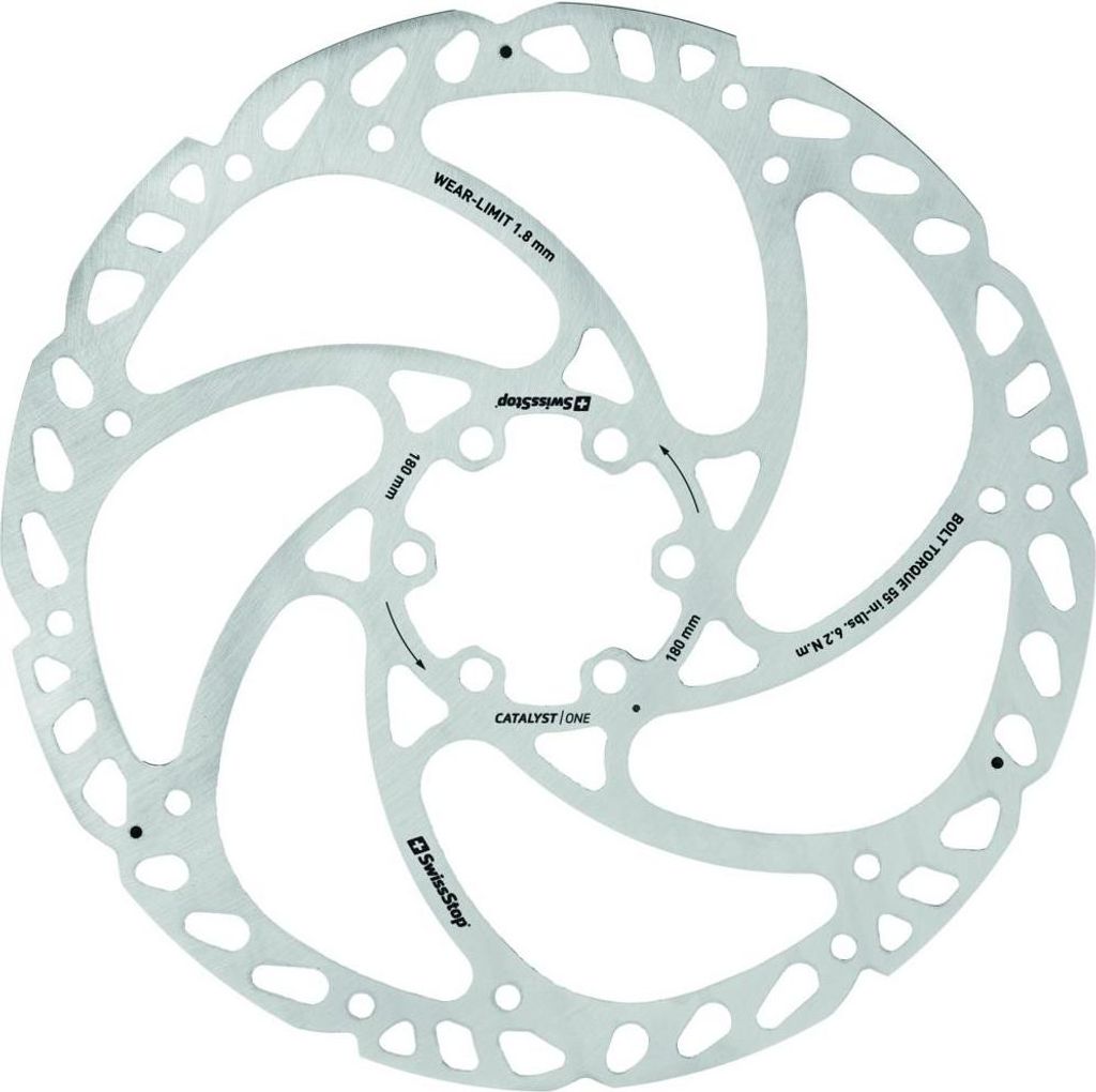 SwissStop Catalyst One Disc Rotor 6-Bolt 180 mm, Fahrradrotor, Edelstahl