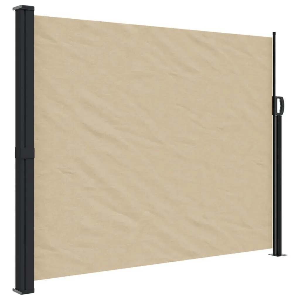 vidaXL Tenda laterale estensibile Beige 160x600 cm