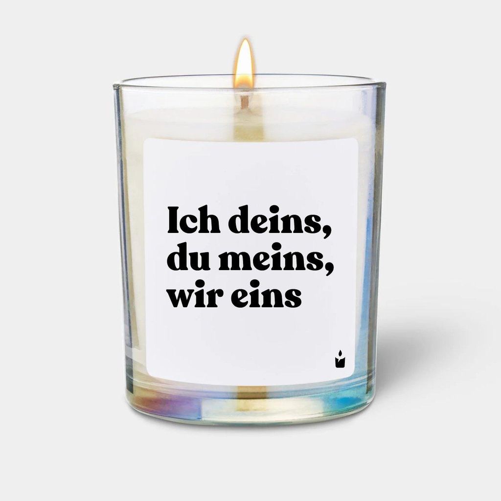 ChattyCandles Duftkerze Rainbow Woody Ich deins, du meins, wir eins