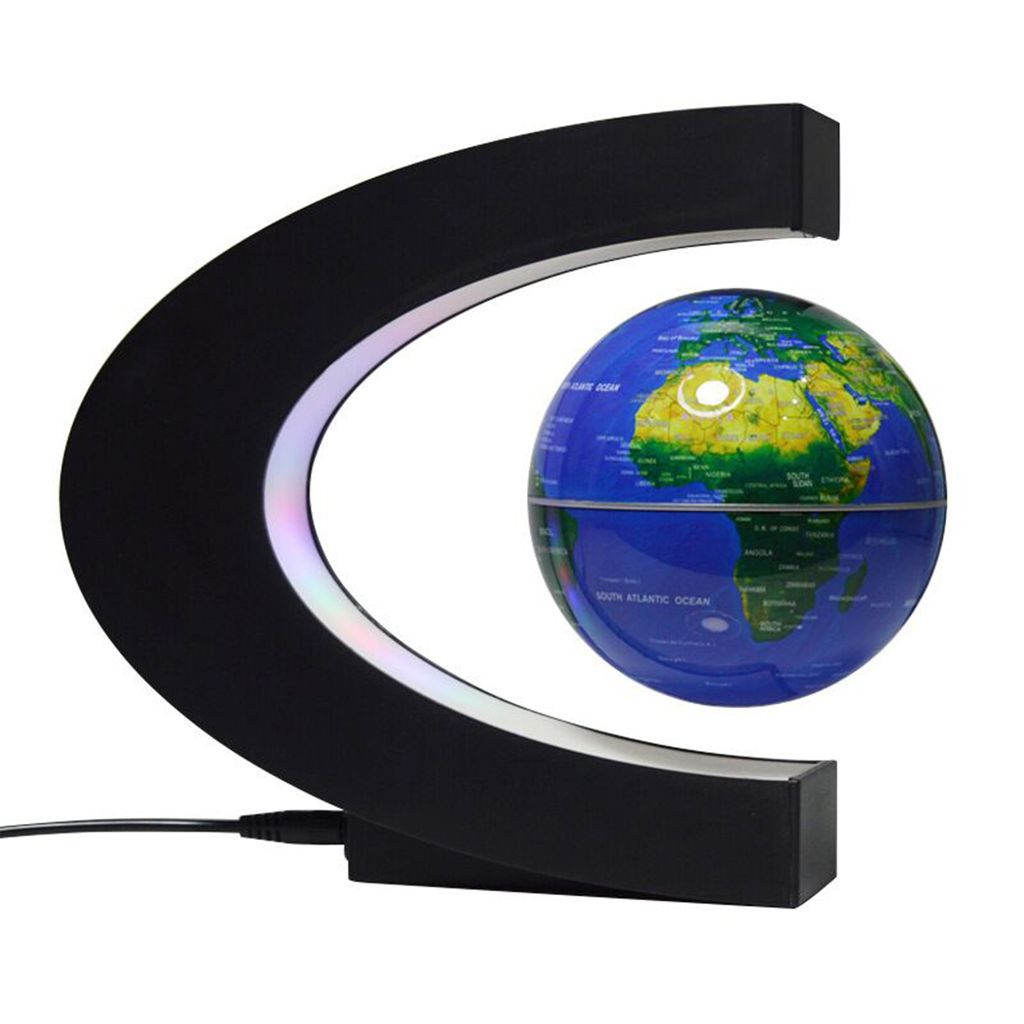 Blue！LED Globus Magnetische Schwebender Weltkugel Beleuchtung Weihnachten 