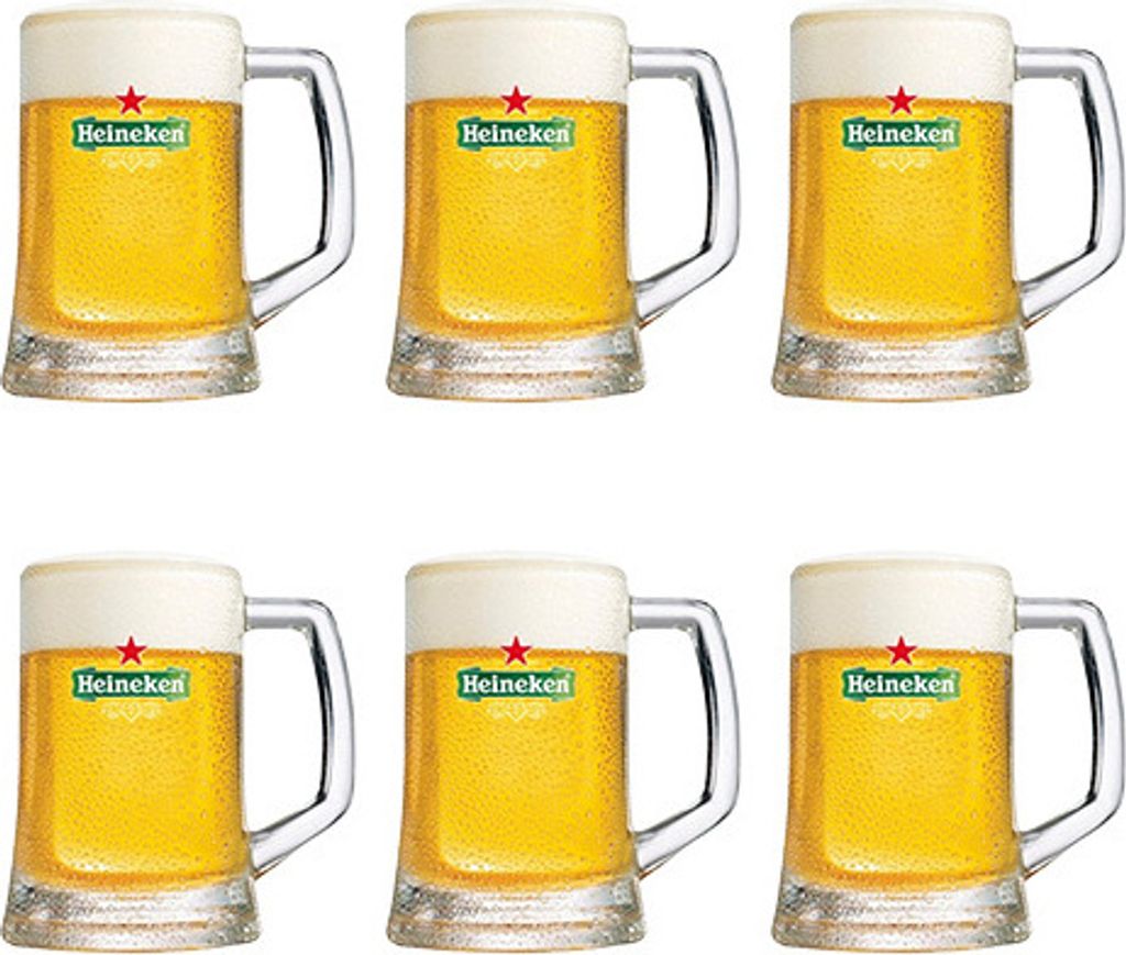 Heineken - Bierkrug 500ml - 6 stück