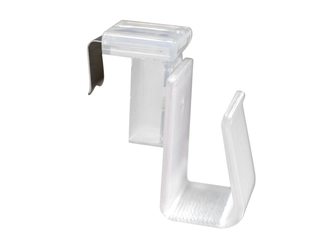 Fensterhaken transparent mit Batteriehalter, Produktbild 