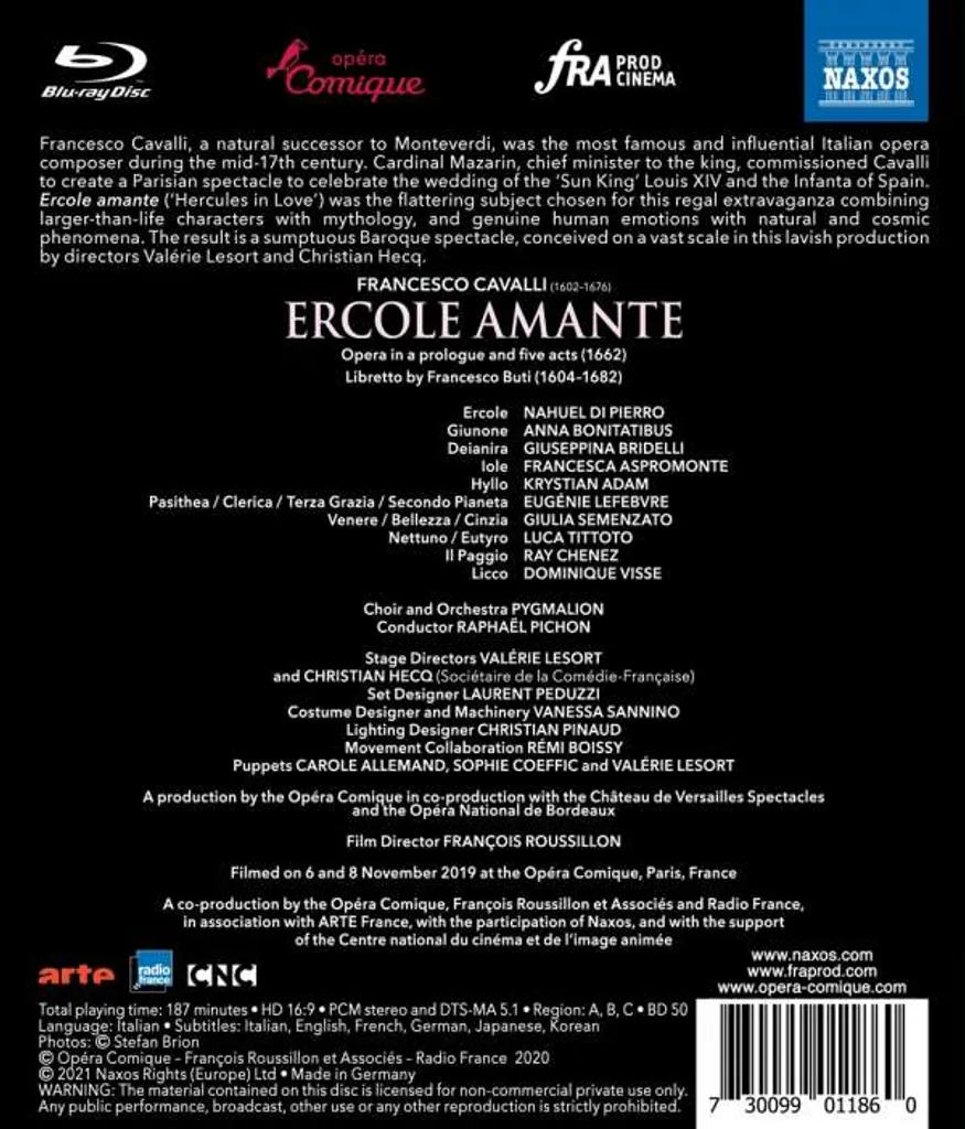 Idée Cadeau Musique Classique : l'amoureux d'Hercule, CD Audio Baroque