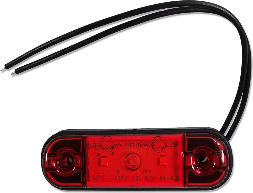 Pozičné svetlo | LED | Červená | 12-24V | Slim Obrázok produktu 