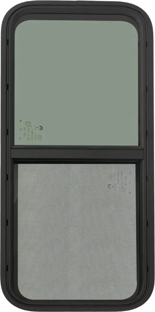 Porte aluminium et verre 1000x400 mm avec système de ventilation intégré