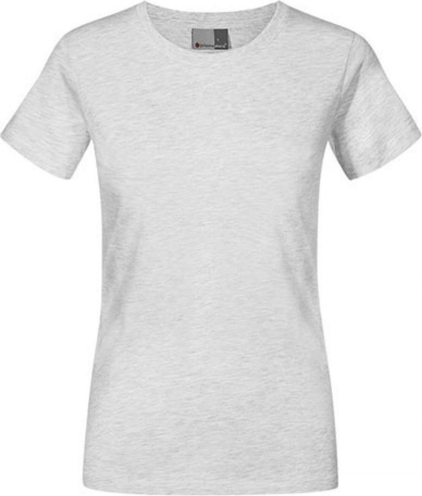 Premium T-Shirt Damen, Hellgrau-Melange, XS