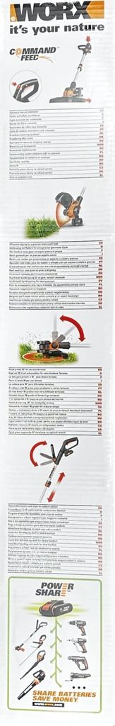 Worx Akku-Rasentrimmer-Set  20V 30cm inkl. 1 x 2Ah Akku und Produktbild 3