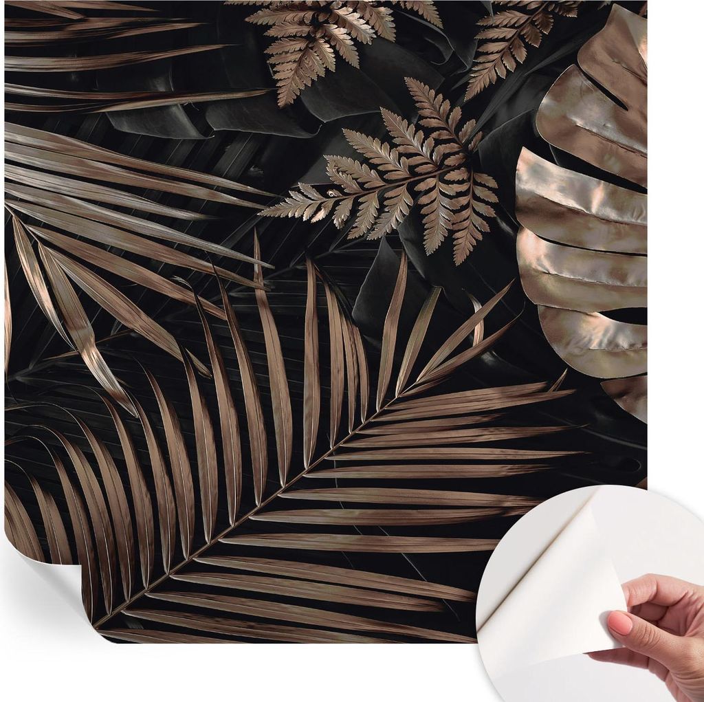 Selbstklebende Wandtapete - Dekorative Tapete für Wohnzimmer - Klebefolie für Wandbilder - Tapetenfolie für Wanddekoration - 250x250 cm - Exotis...