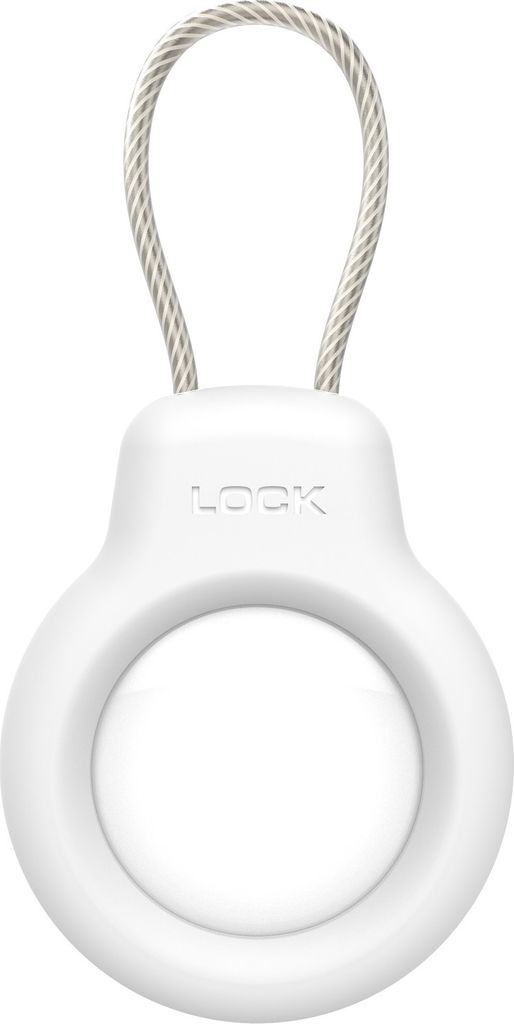INF Hülle mit Drahtkabel für Apple AirTag Weiß