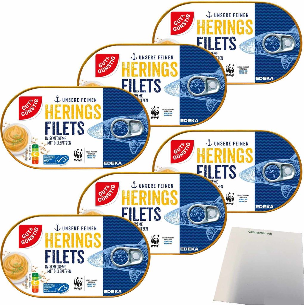 Gut & Günstig Heringsfilets in Senfcreme mit Dillspitzen Produktbild 