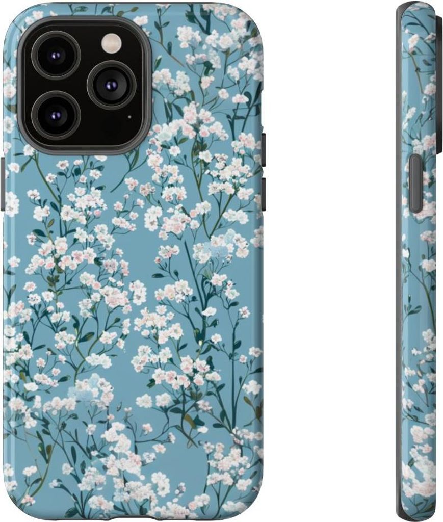 Zartes Schleierkraut-Blumenmuster – Hülle Kompatibel mit iPhone 14 Pro Max