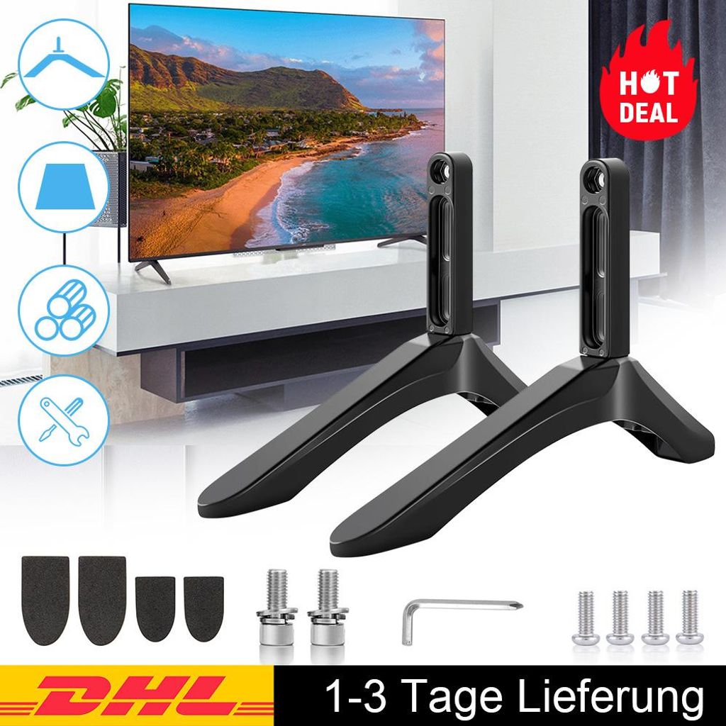 TV Standfuss Universal mit Schraubenset TV-Sockelfüße Universal TV Standfüße