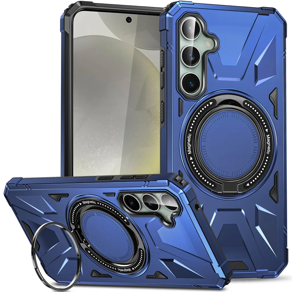 Custodia Magnetica Blu Samsung S24+ MagSafe - Protezione con Ring