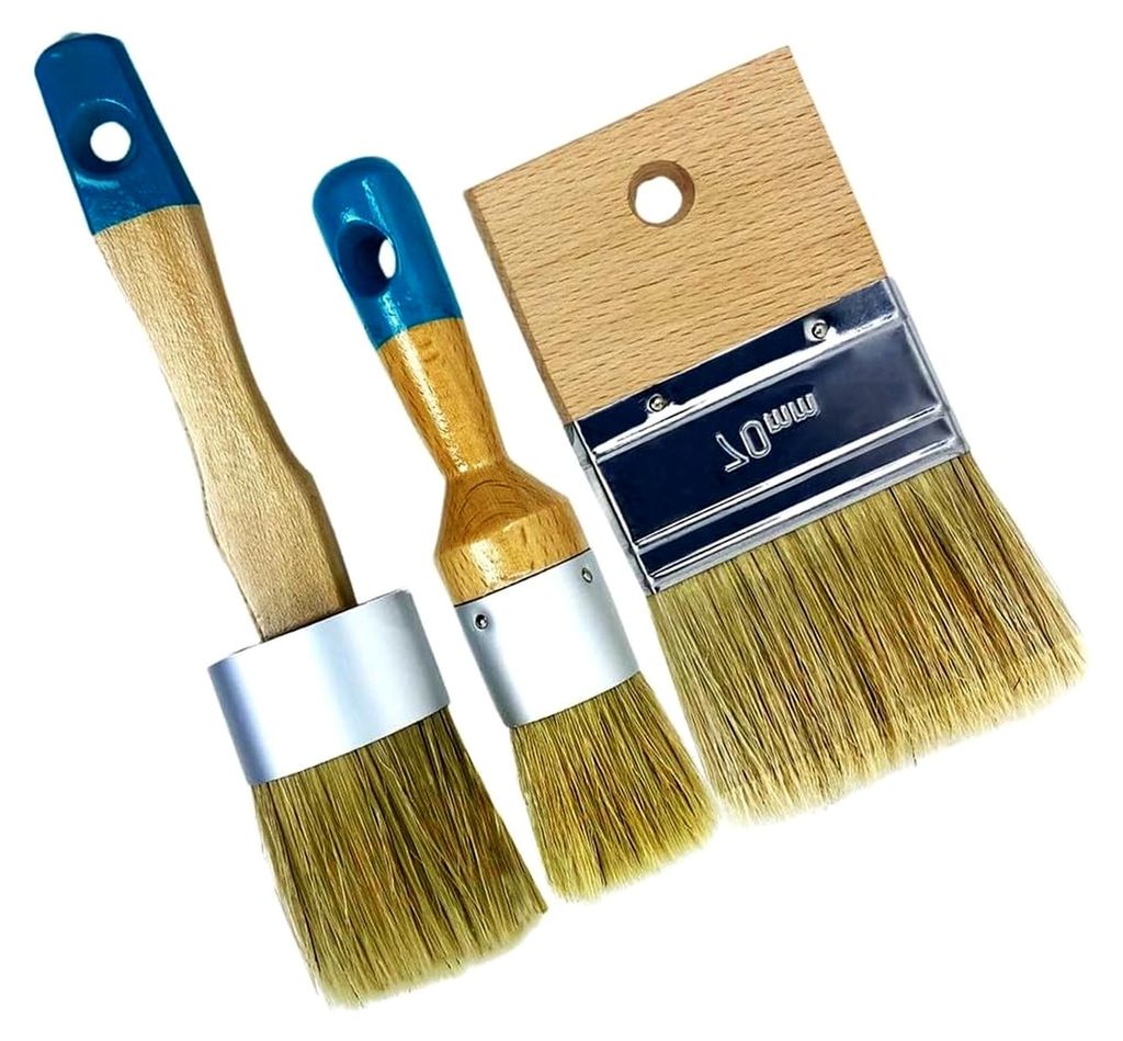 Pinselset mit 3 Teilen, geeignet für die meisten Farbtypen, ermöglicht eine einfache Anwendung auf Möbeln, Wänden, Decken und ähnlichen Oberfl...