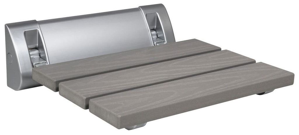 Aqualine RAVO Duschklappsitz 32x32,5cm, WPC, Grau Produktbild 