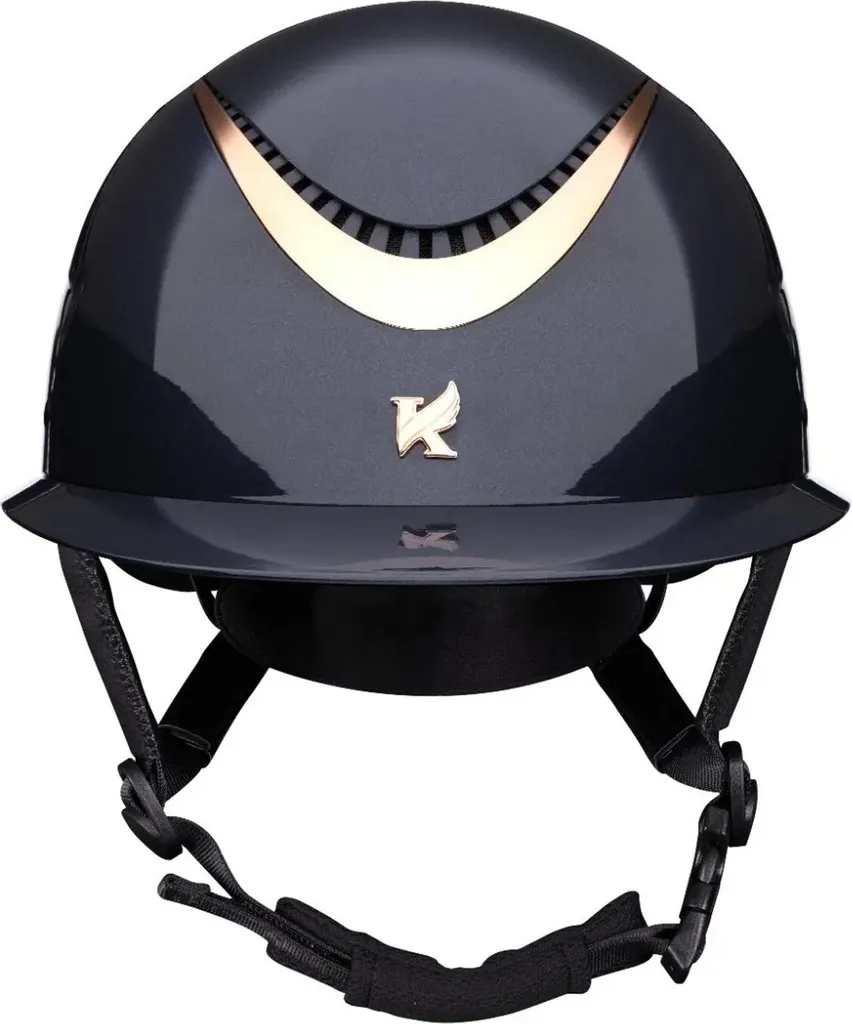 Karben Casque d'équitation Alina Ellipse ER1753 Noir et Gris 52-54 cm