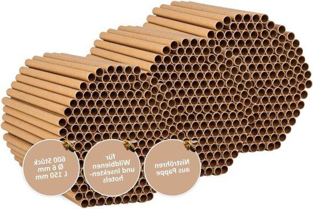 Insektenhotel für wilde Bienen Ø 6 mm, 15 cm lang, 600 Stück