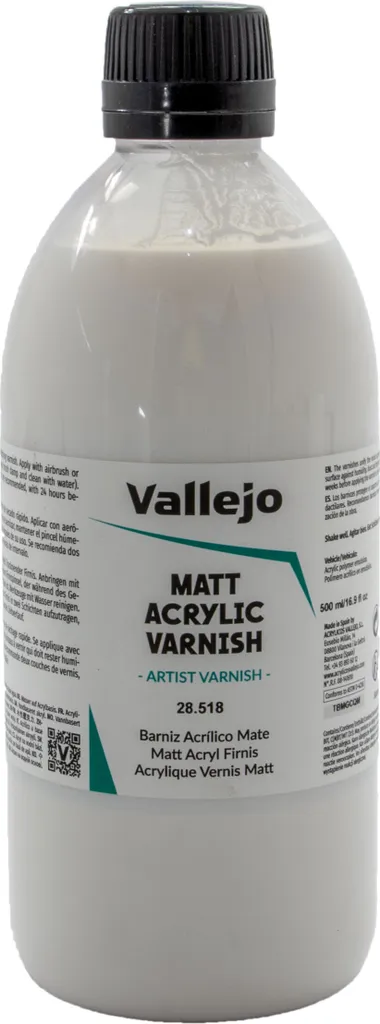 Vallejo 28.518 Vernis Mat Acrylique 500ml Klarlack Matt pour Maquettes