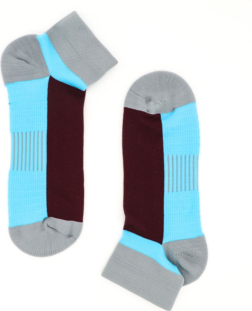 MEGAGROUP Quarter Socken Kurzschaft Frottee 2 Paar 40-44 Low Cut blau braun für Sport