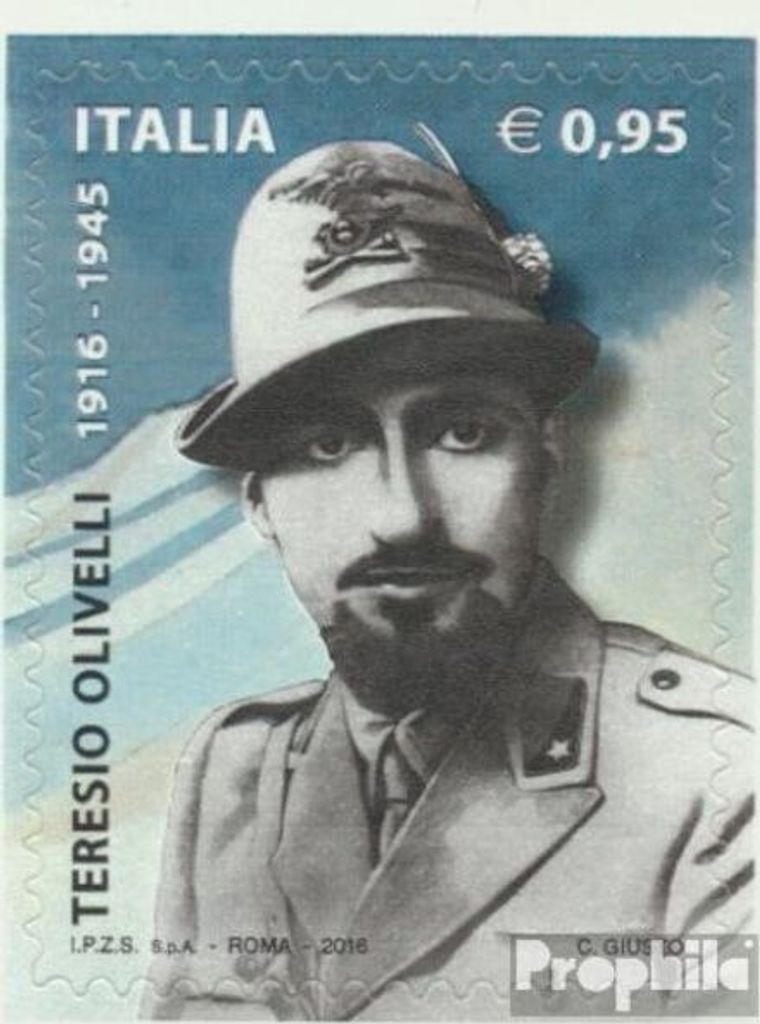 Briefmarken Italien 2016 Mi 3944 (kompl.Ausg.) postfrisch 100. Geb. Teresio Olivelli