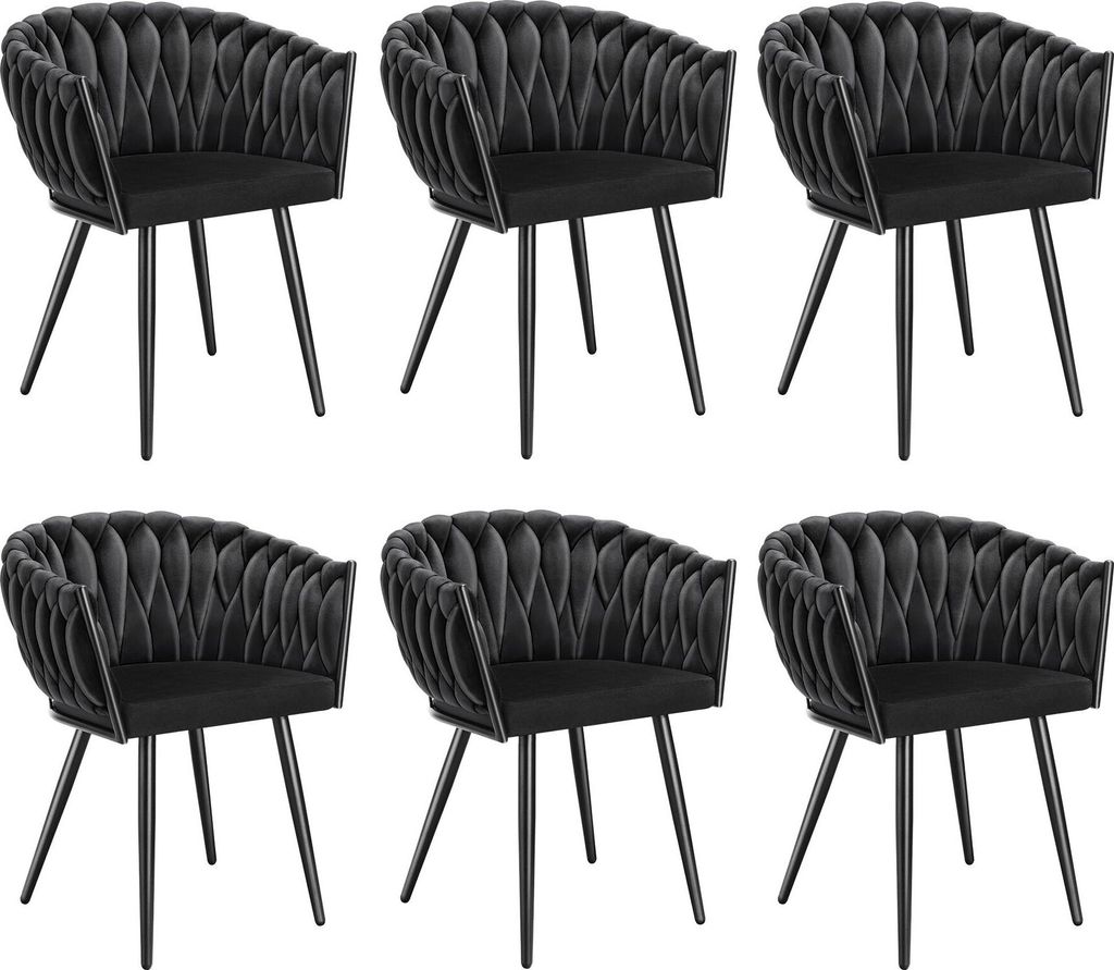 Set de chaises de salle à manger Astano velours design noué Image du produit 