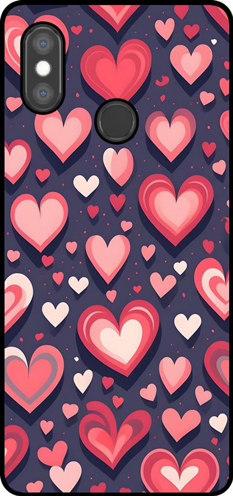 Smartphonica Telefon Fall geeignet für Xiaomi Mi 8 SE mit Herzen Impressum - TPU Backcover Fall mit Herz-Design