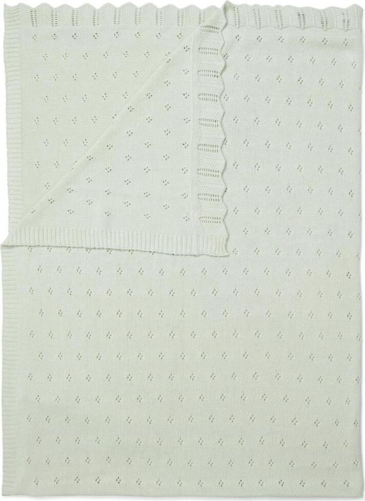Essenza Plaid knitted Ajour Farbe Morning swim Größe 130x170