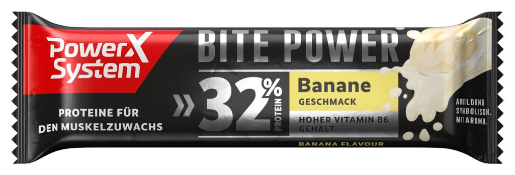 Power System | High Protein Bar | 32 % Eiweiss | Bananen | Produktbild 