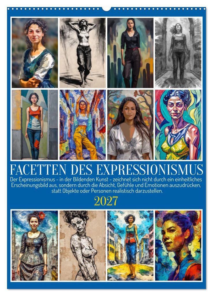 Facetten des Expressionismus (Wandkalender 2027 DIN A2 hoch), CALVENDO Monatskalender
