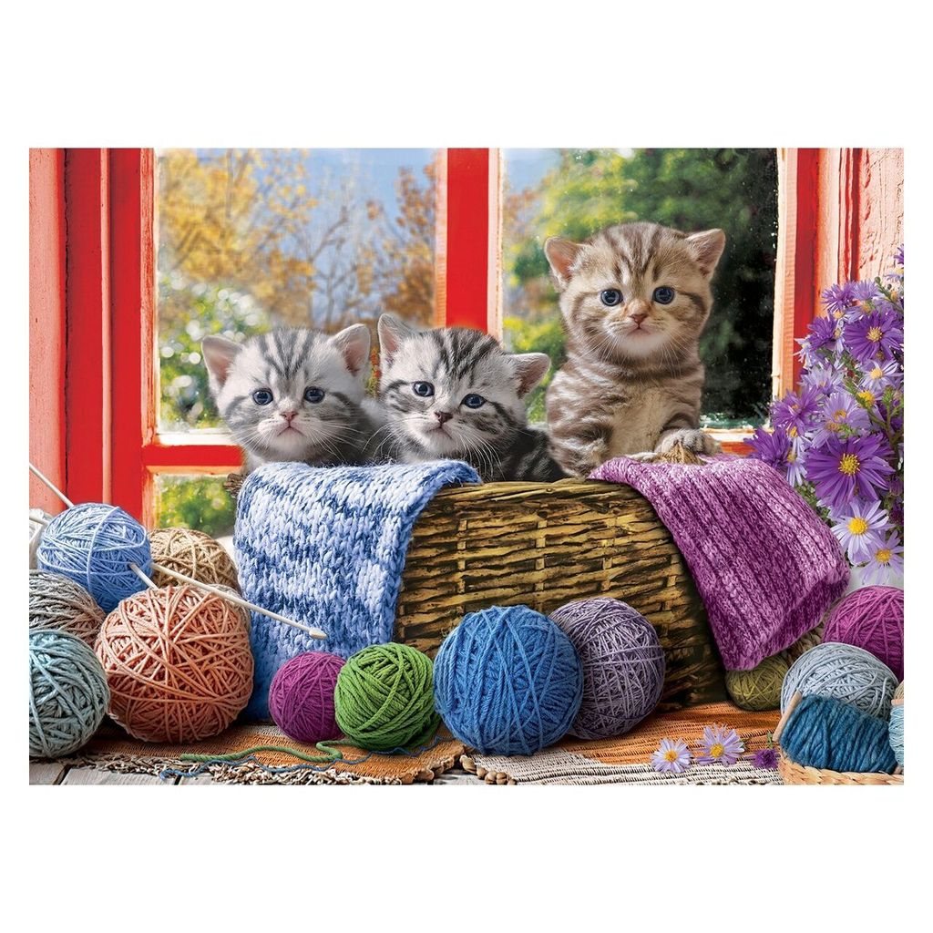 Strickende Kätzchen Produktbild 