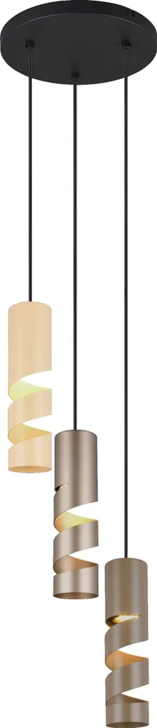 Lampe suspendue spirale STREAM Trio 3xGU10 10W pour table de salon