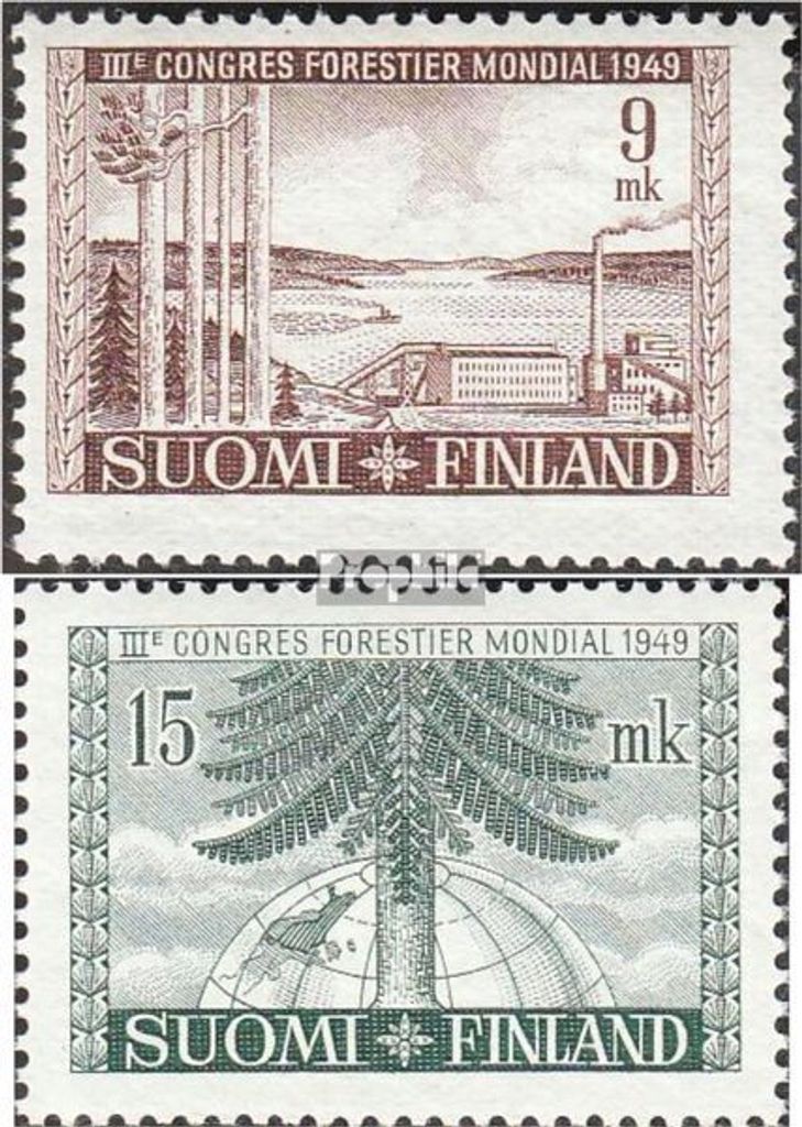 Briefmarken Finnland 1949 Mi 368-369 (kompl.Ausg.) Produktbild 