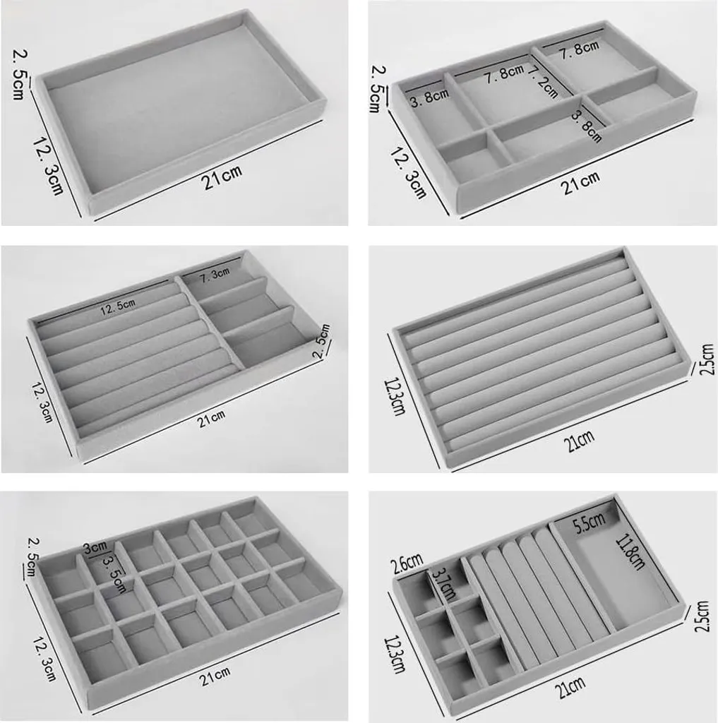 Organisateur de Bijoux Allecto Premium - Lot de 6 Plateaux de Rangement