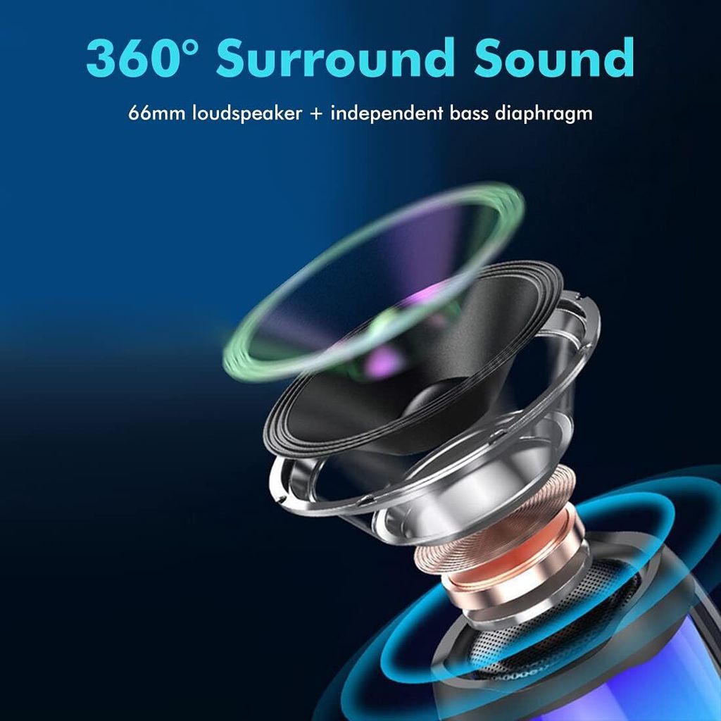 Lautsprecher mit 360° Beleuchtung Bluetooth 5.0 Produktbild 4