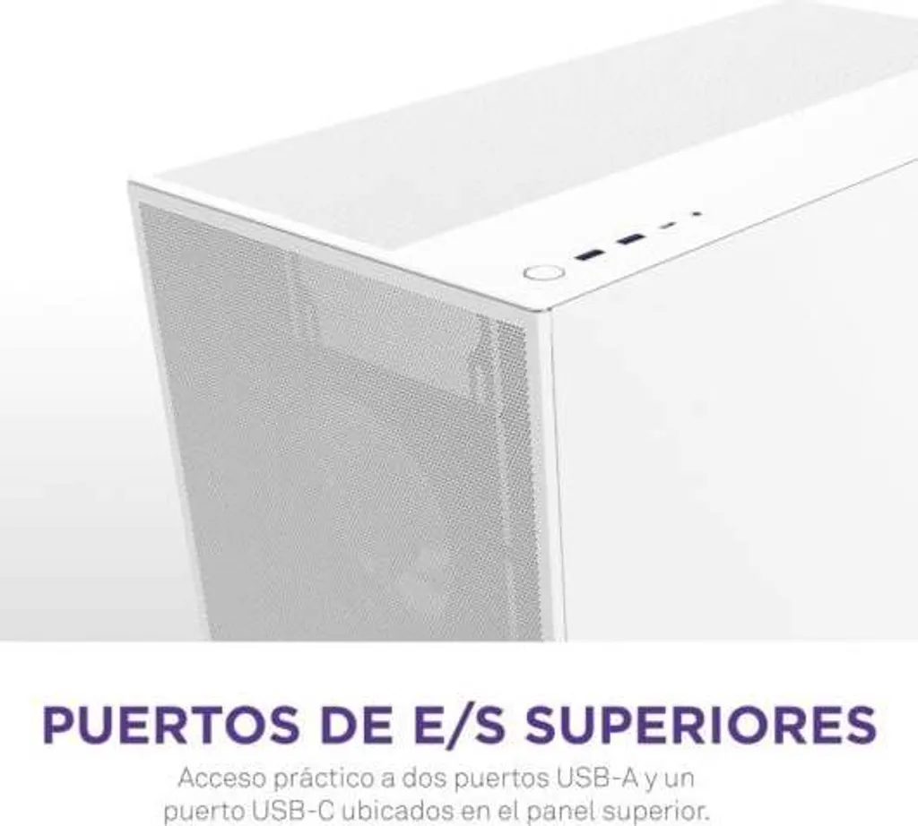 Boîtier NZXT H7 Flow RGB 2024 Blanc pour Setup Gaming et Créatif - 8