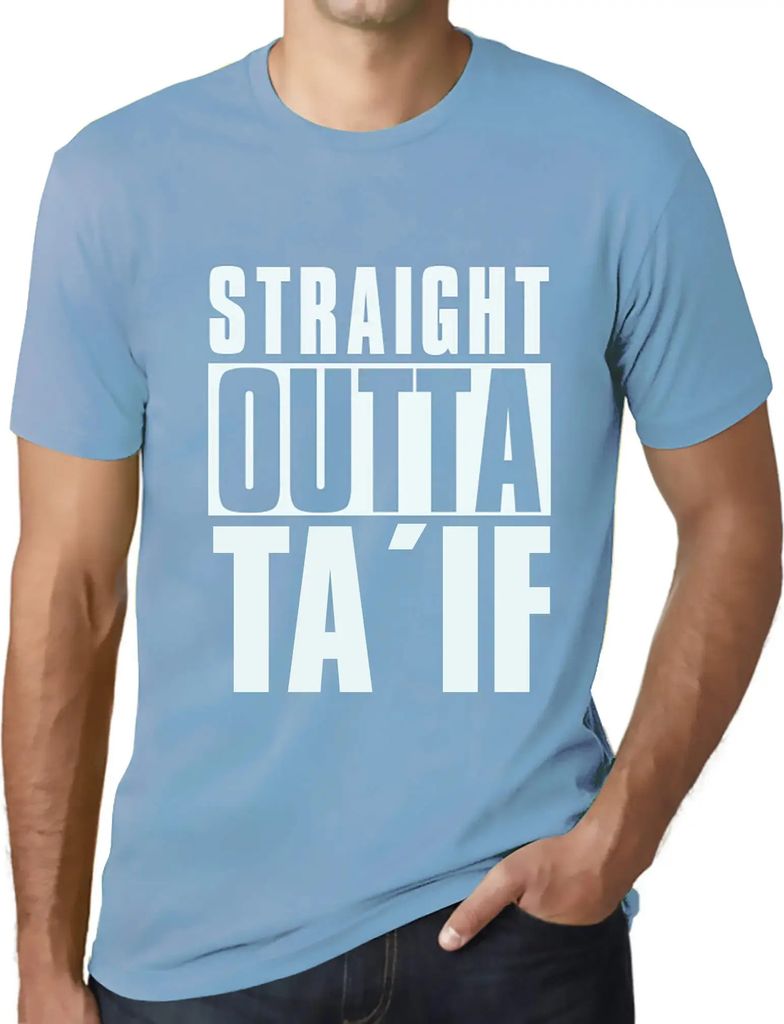 Herren Grafik T-Shirt Direkt aus dem Ta'if – Straight Outta Ta'if – Öko-Verantwortlich Vintage Jahrgang Kurzarm Lustige Druck Geburtstag Gesch...