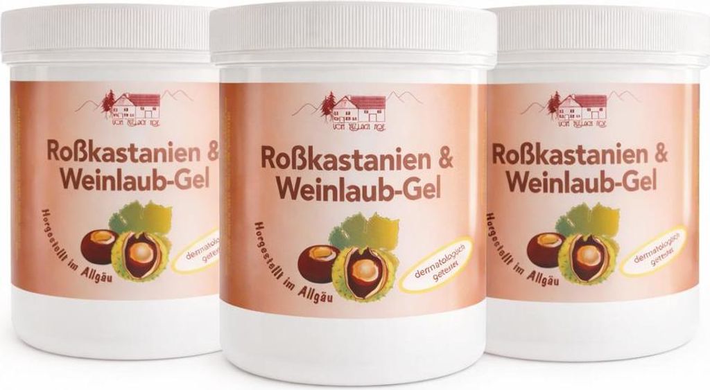 3x250 ml Roßkastanien & Weinlaub-Gel