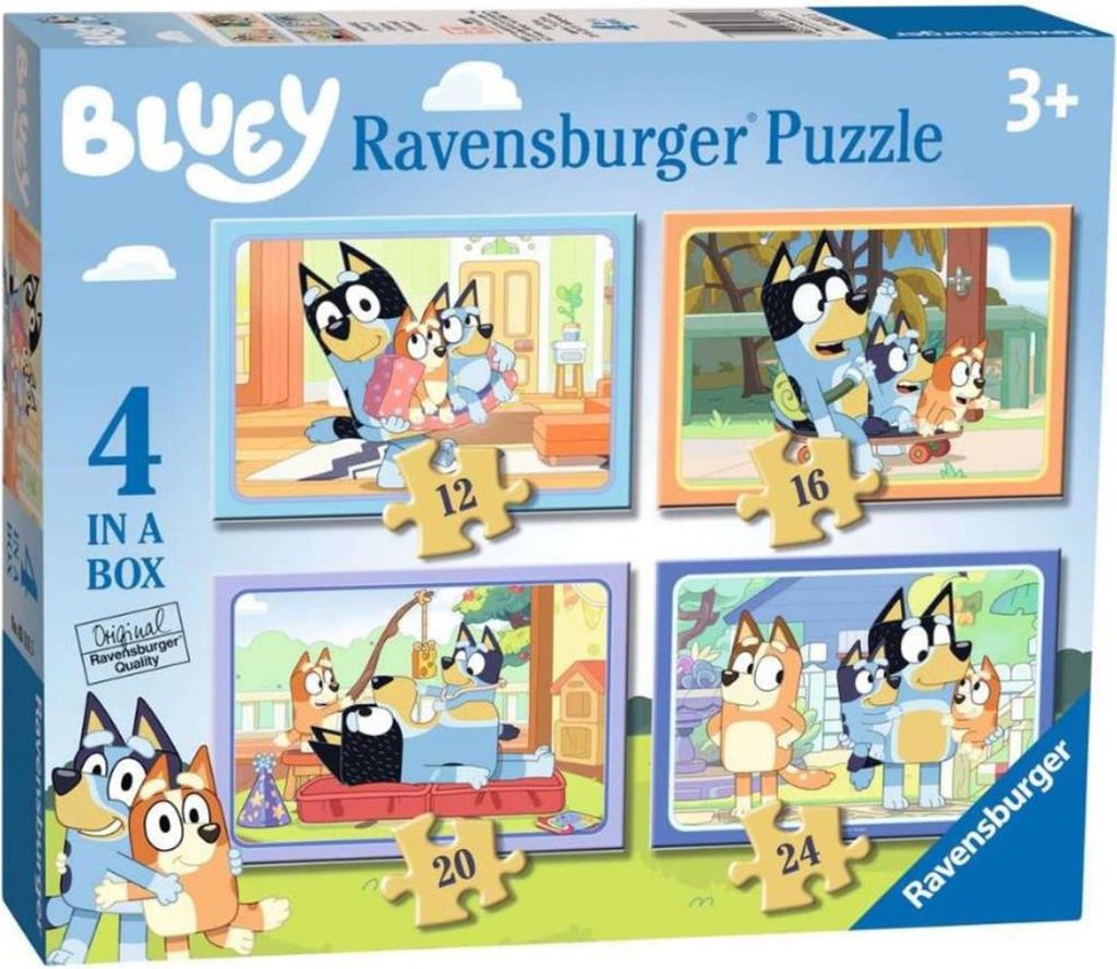 Puzzle Bluey 4w1 z różną liczbą elementów Zdjęcie produktu 