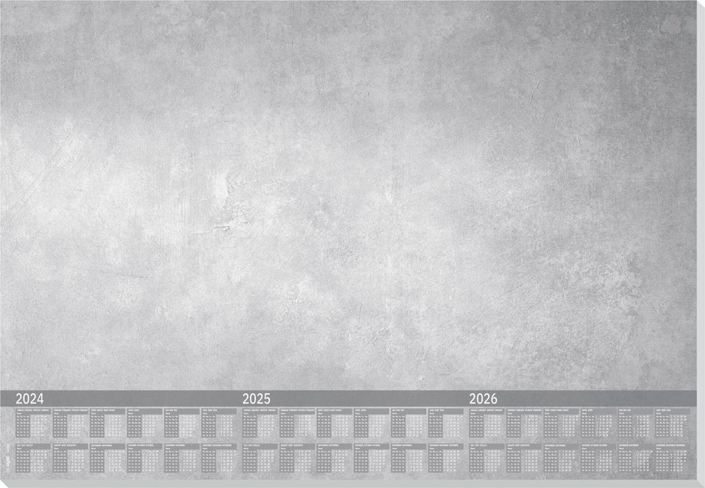 SIGEL HO302 Papier-Schreibunterlage Design "Just Concrete" - ca. A2 - Kalendarium für 3 Jahre - 30 Blatt