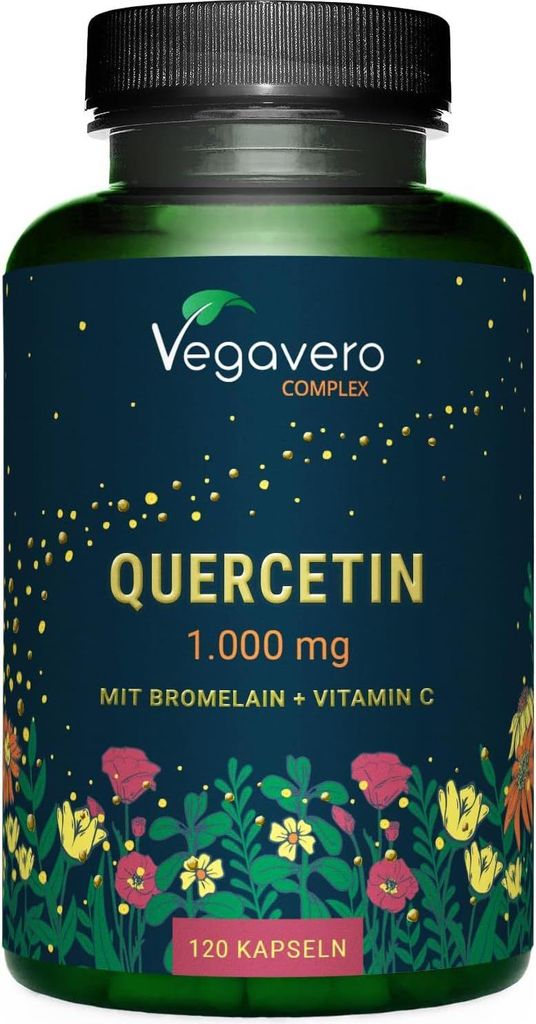 Vegavero Quercetin Komplex | 120 Kapseln | mit Bromelain & Vitamin C | vegan