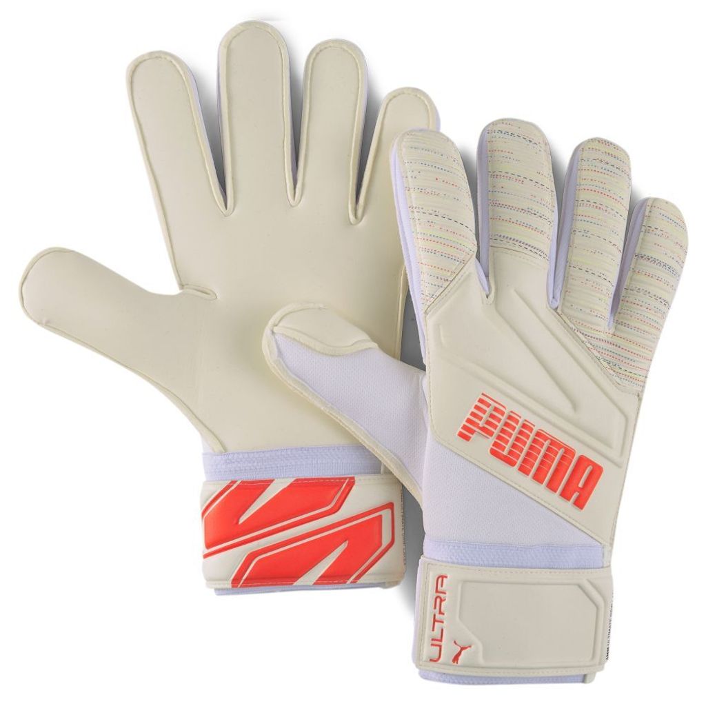 Puma ULTRA Grip 1 RC Torwarthandschuhe Herren weiß rot Gr 7