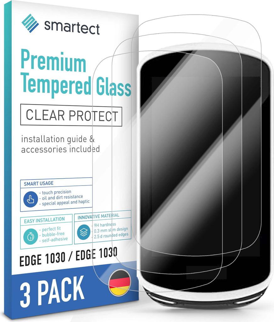 3x Schutzglas Panzerfolie Klar für Garmin Edge 1030/Edge Produktbild 