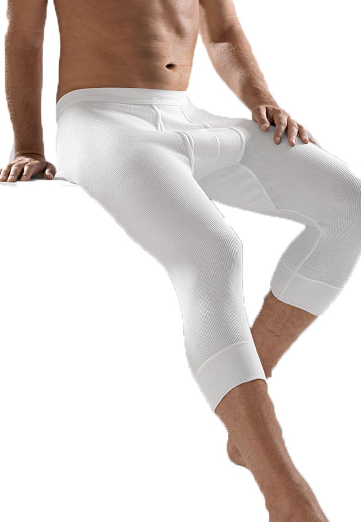 AMMANN Unterhose ¾ lang, Doppelripp – Größe 8 weiß