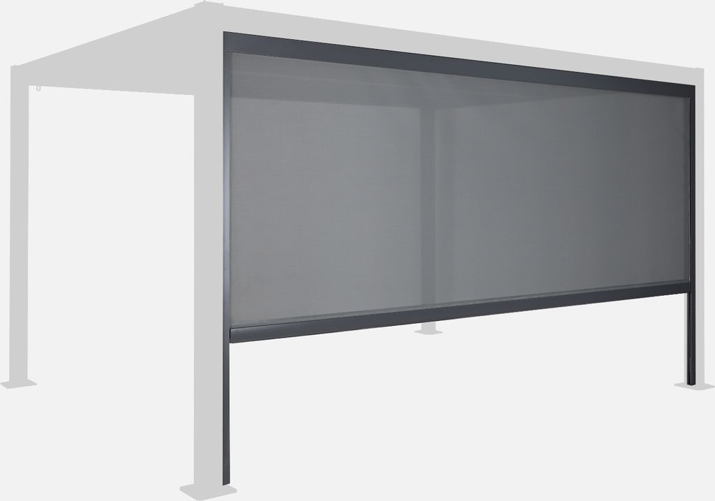 Tenda laterale avvolgibile alluminio e textilene per Immagine del prodotto 