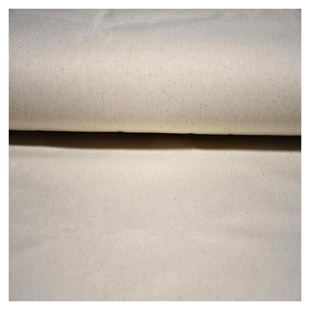 Dicker und langlebiger Stoff aus 100% Baumwolle, 160 cm breit, geeignet für Kissenbezüge, Wäschesäcke und mehr (naturcreme, 100 cm)
