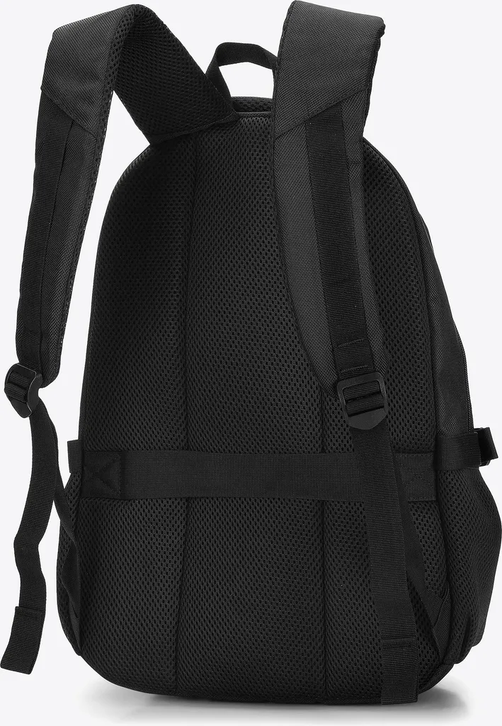 Sac à dos PC 15,6 pouces noir en polyester résistant avec rangements